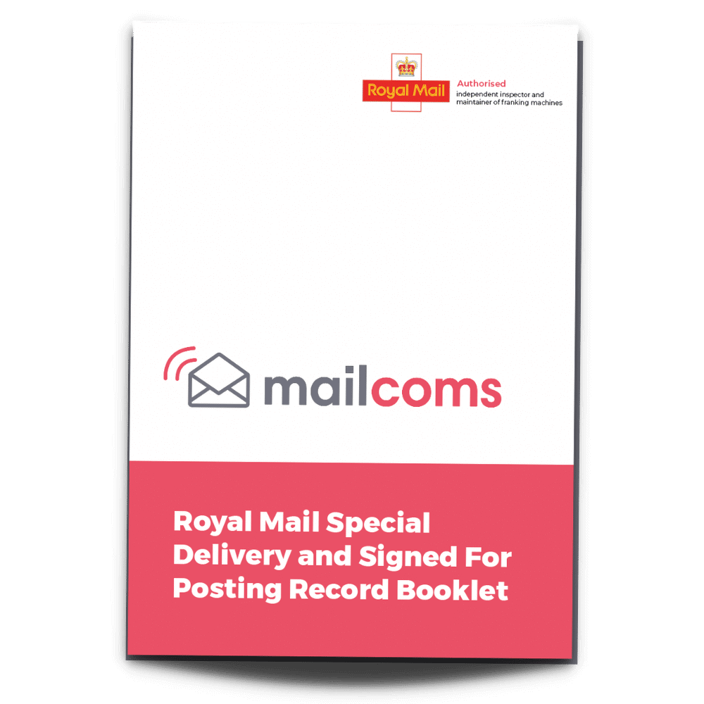 Royal Mail’s Special Delivery & Signed For Posting Record Booklet Royal Mail’s Special Delivery & Signed For Posting Record Booklet