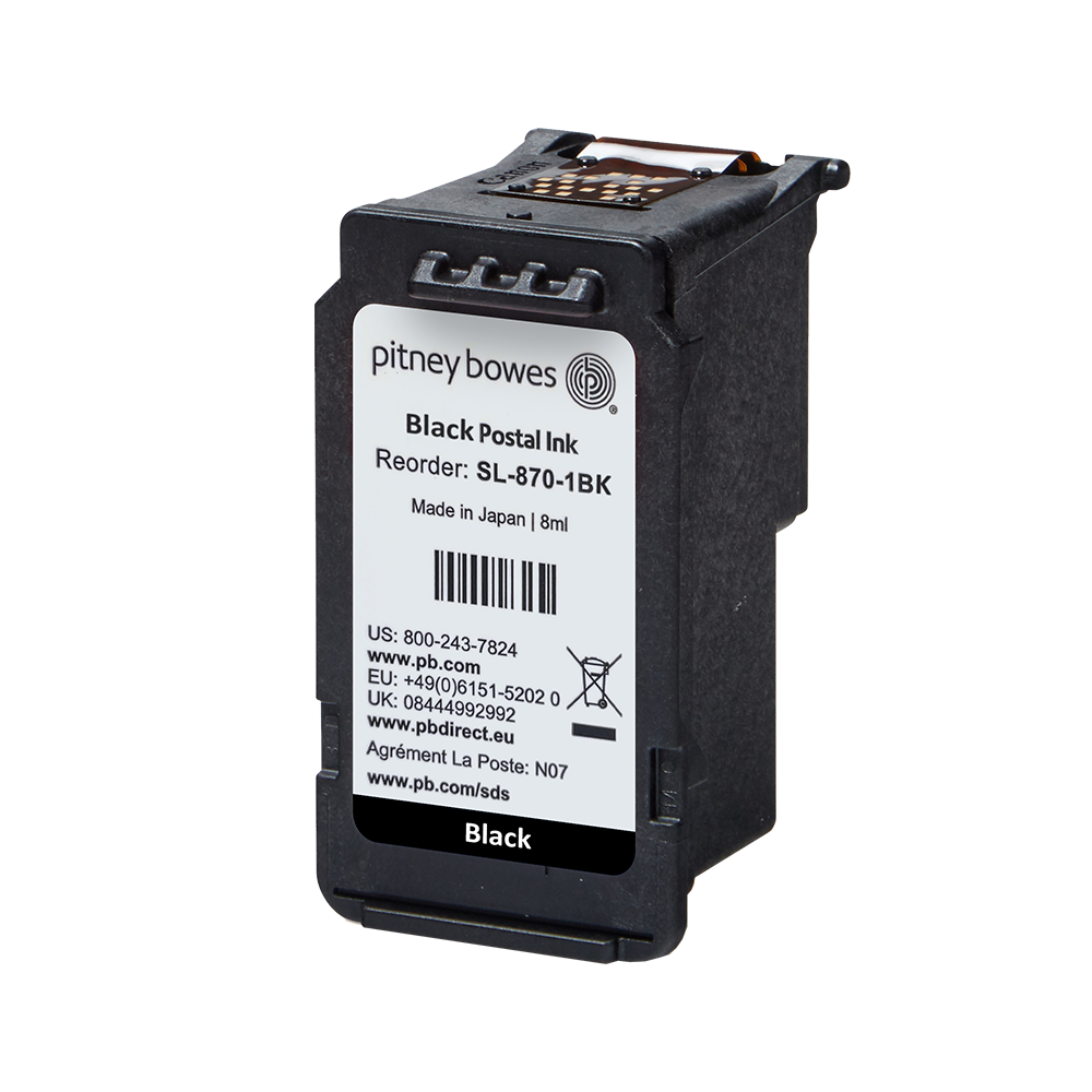 Pitney Bowes SendPro Mailstation Genuine Original Black Ink Cartridge Pitney Bowes SendPro Mailstation Genuine Original Black Ink Cartridge