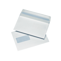 500 White C5 Windowed (45mm x 90mm) Self Seal Envelopes