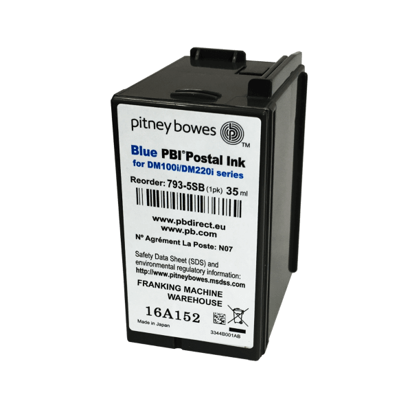 Pitney Bowes DM110i, DM160i & DM220i Genuine Original Smart Blue Ink Cartridge Pitney Bowes DM110i, DM160i & DM220i Genuine Original Smart Blue Ink Cartridge