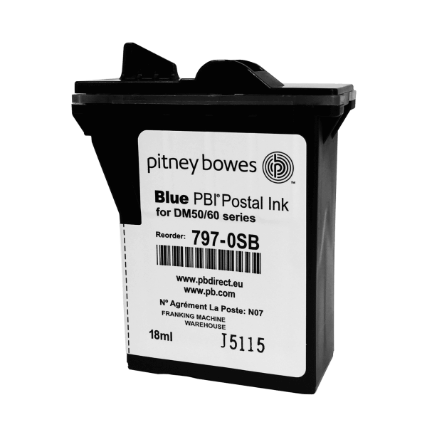 Pitney Bowes DM60 Genuine Original Smart Blue Ink Cartridge Pitney Bowes DM60 Genuine Original Smart Blue Ink Cartridge