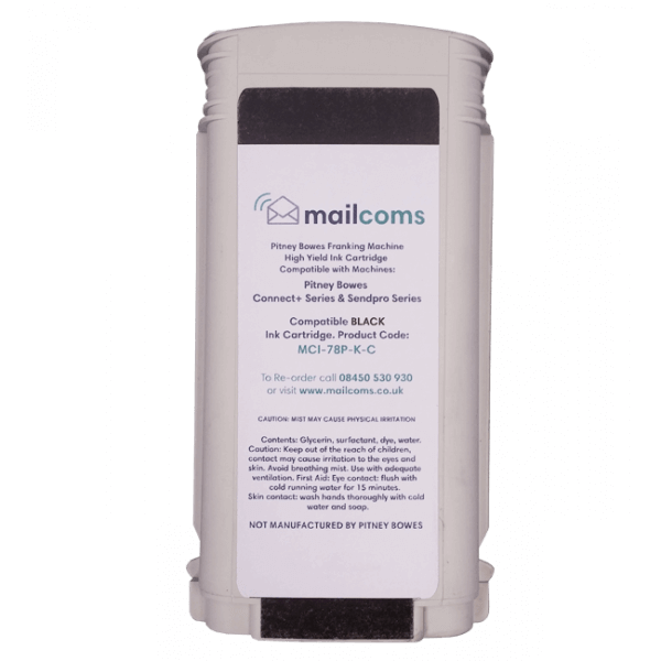 Pitney Bowes Connect+ 500W, 1000, 2000 & 3000 Compatible Black High Capacity Ink Cartridge