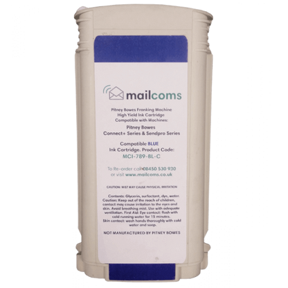 Pitney Bowes SendPro P1000, P1500, P2000 & P3000 Compatible Blue High Capacity Ink Cartridge Pitney Bowes SendPro P1000, P1500, P2000 & P3000 Compatible Blue High Capacity Ink Cartridge