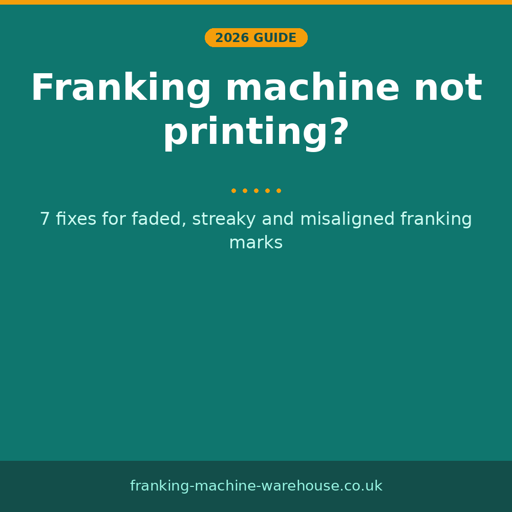 Franking Machine Not Printing? 7 Fixes to Try First
