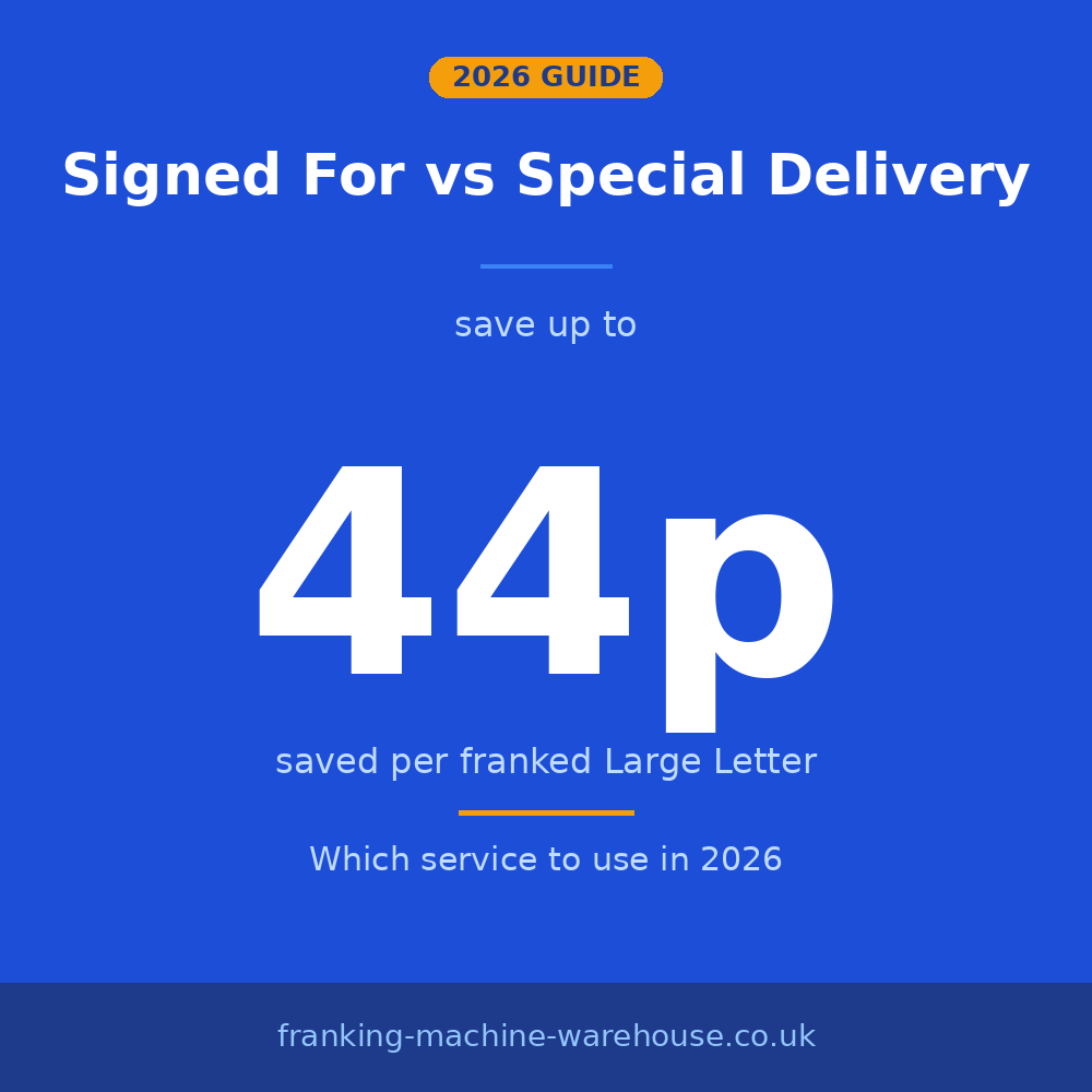 Signed For vs Special Delivery: 2026 Franking Guide