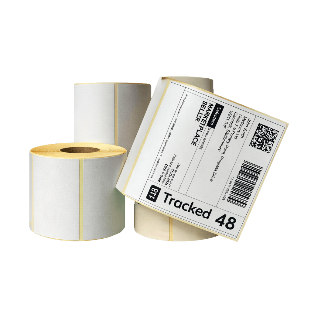 4 x 6″ (101.6mm x 152.4mm) - Royal Mail & Parcelforce Direct Thermal Label Rolls