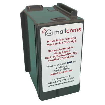 Pitney Bowes SendPro C Remanufactured Smart Blue Ink Cartridge