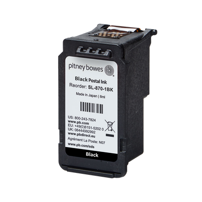 Pitney Bowes SendPro Mailstation Genuine Original Black Ink Cartridge