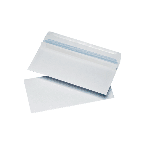 1000 White DL Non Windowed Self Seal Envelopes