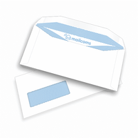 1000 White DL+ Windowed (45mm x 90mm Window) Gummed Envelopes (114mm x 235mm)