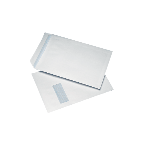 250 White C4 Windowed (40mm x 105mm) Self Seal Envelopes