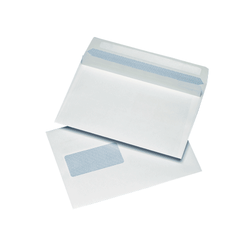 500 White C5 Windowed (45mm x 90mm) Self Seal Envelopes