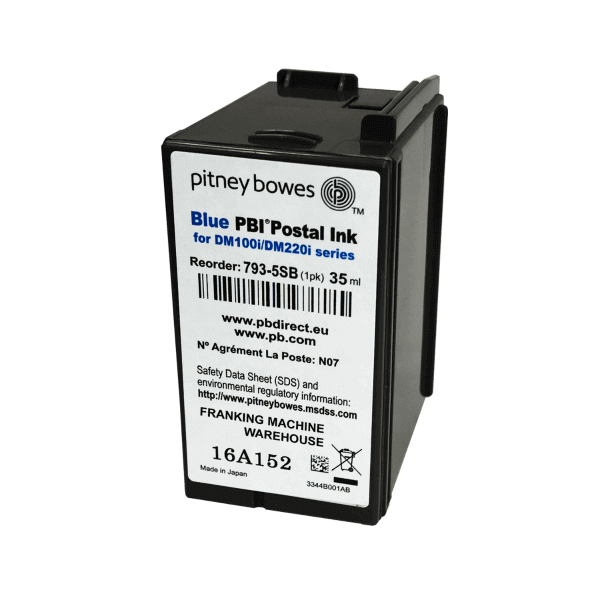 Pitney Bowes SendPro C & + Genuine Original Smart Blue Ink Cartridge