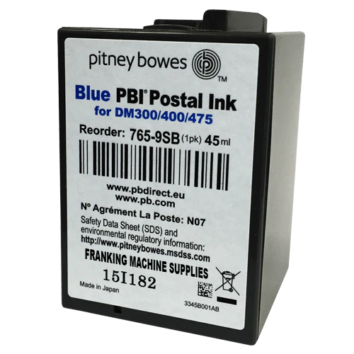 Pitney Bowes DM300M & DM400M Genuine Original Smart Blue Ink Cartridge